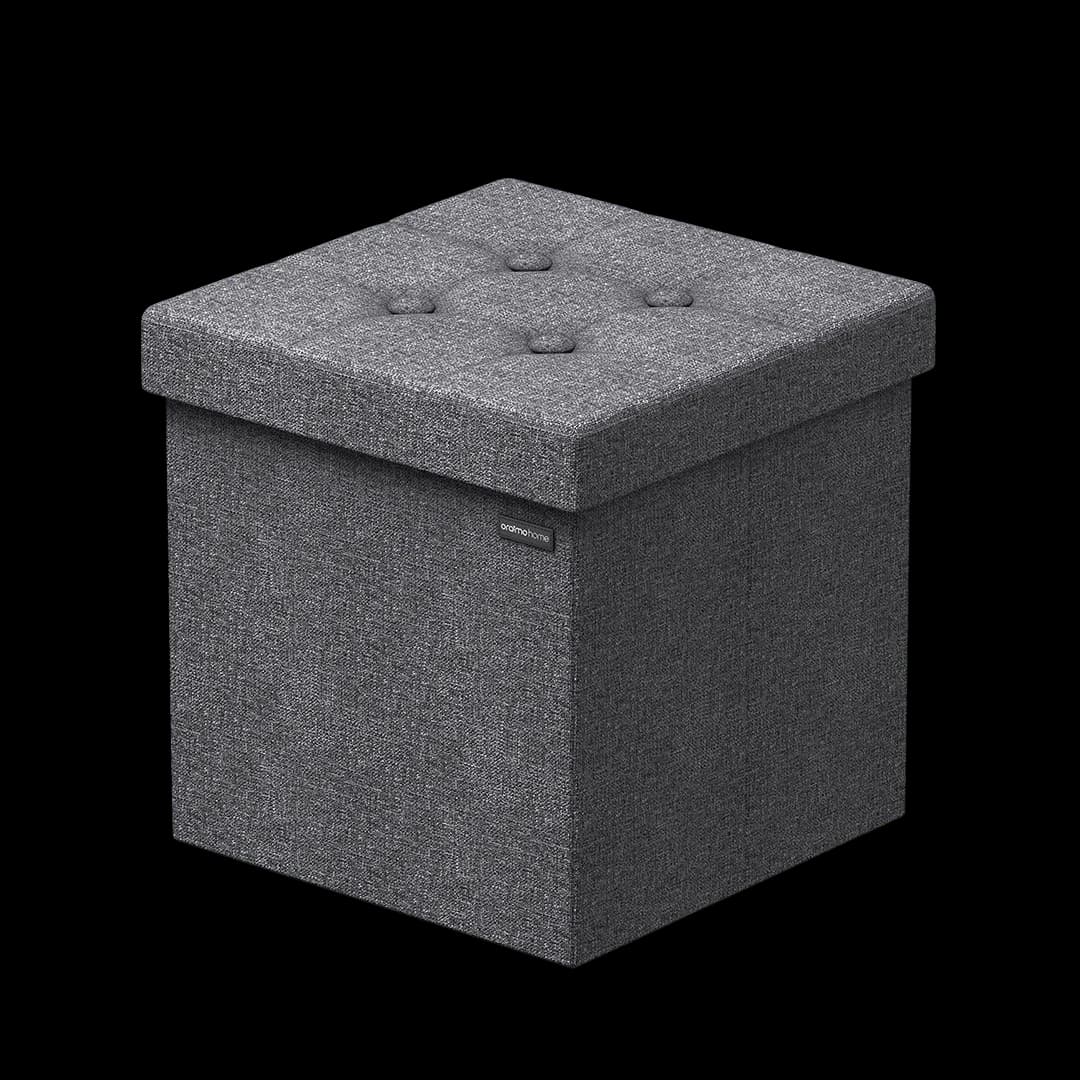 Cozy Pouf de rangement pliable multifonctionnel
