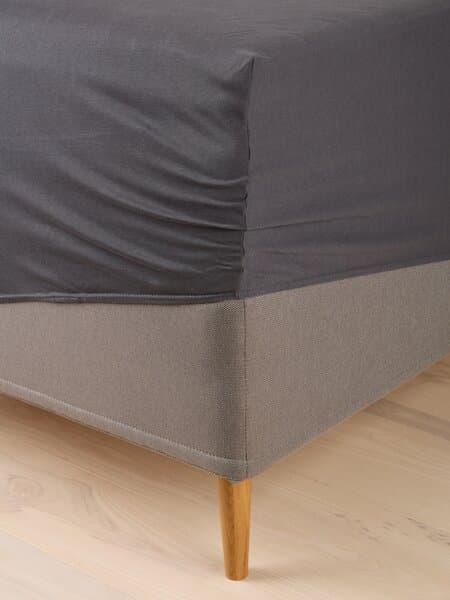 Drap-housse Jersey VILMA 90x200x35 gris anthracite chez JYSK