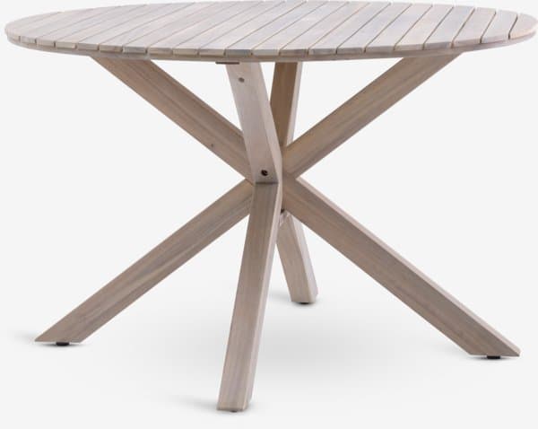 Table de jardin FUGLSAND Ø120 bois massif chez JYSK