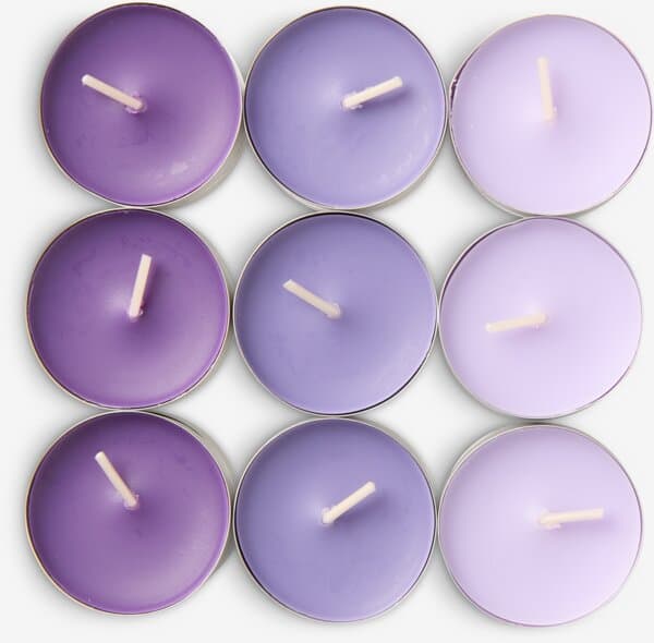 Bougies chauffe-plat KENNI 18pcs/pqt lavande chez JYSK