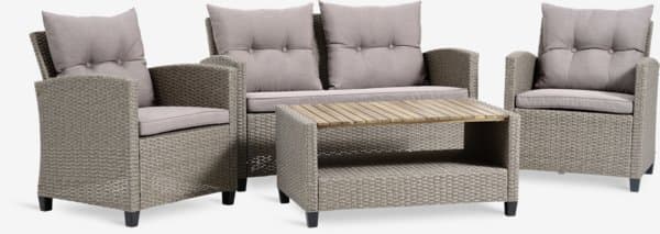 Salon de jardin VEN 4pers. naturel chez JYSK