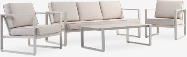 Salon de jardin VONGE 5pers. Beige chez JYSK