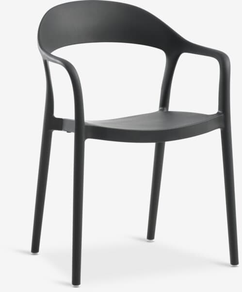 Chaise empilable NANNESTAD gris foncé chez JYSK