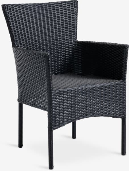 AIDT Chaises de jardin en métal et polyrotin chez JYSK