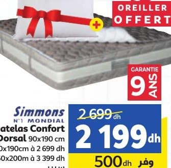 Matelas Confort Dorsal