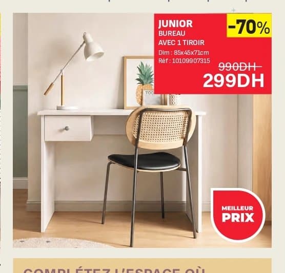 JUNIOR Bureau avec 1 tiroir chez Kitea