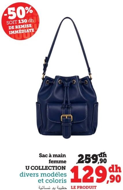 Sac à main femme U COLLECTION chez Hyper U