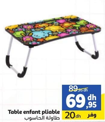 Table enfant pliable