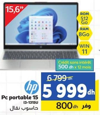 HP Pc portable 15 13-1315U
