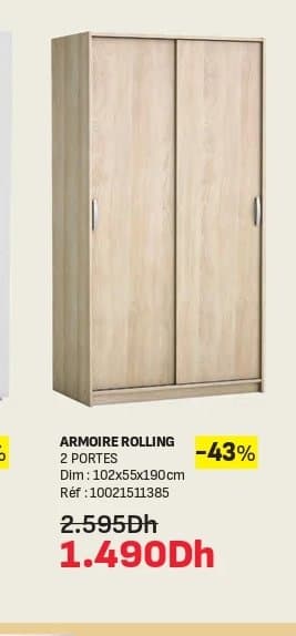Armoire 2 portes Rolling chez Kitea