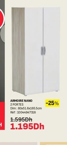 Armoire 2 portes Nano chez Kitea
