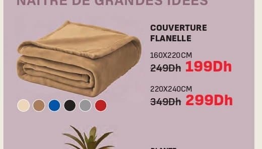 Couverture flanelle chez Kitea