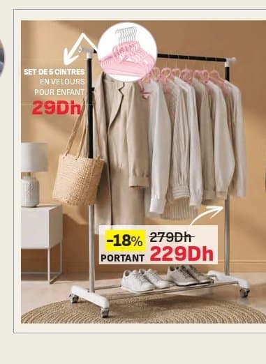 Portant à vêtements chez Kitea