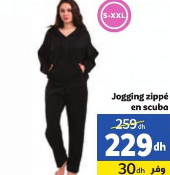 Jogging zippé en scuba