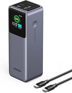 UGREEN Batterie externe 25 000 mAh 200 W, chargeur portable à 3 ports | PD3.1 Charge rapide 2C1A avec écran TFT intelligent pour... chez Amazon Canada