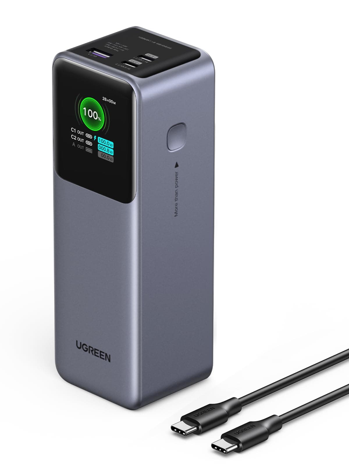 UGREEN Nexode 200W 25,000mAh Power Bank Smart Display Portable Charger | PD 3.1 Fast Charging, Compatible with Dell, HP, ASUS, iPad,... chez Amazon UK