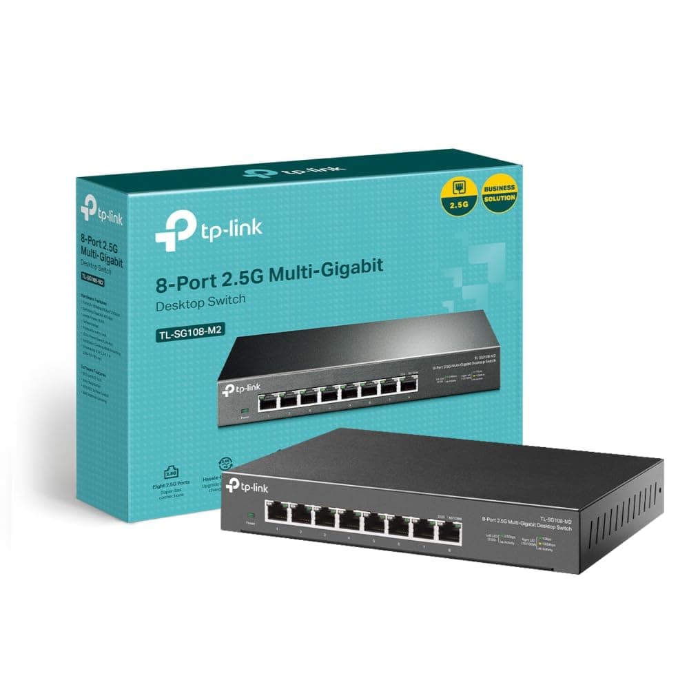 TP-Link TL-SG108-M2 8-Port 2.5Gbps Network Switch, Ethernet Splitter | 2.5Gbps Super-Fast Connection, Plug & Play, Silent Operation,... chez Amazon UK