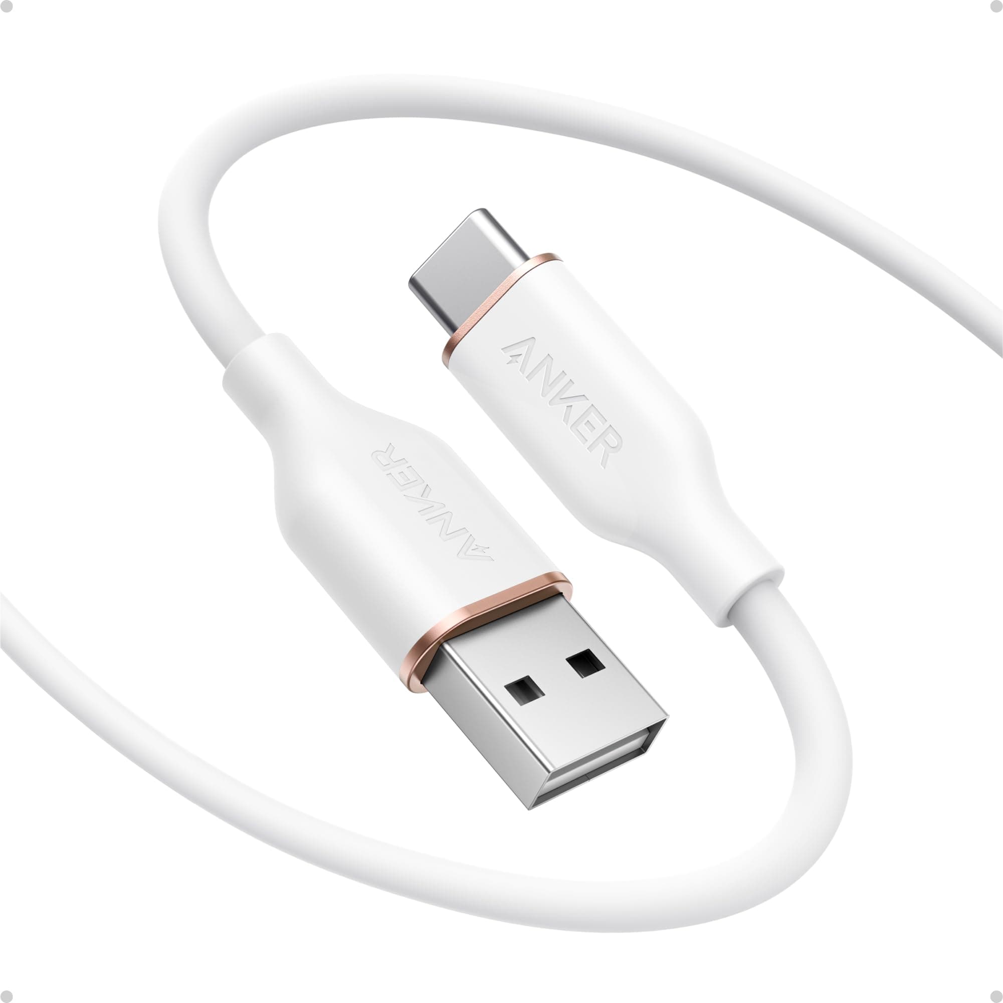 Anker USB A to USB C Cable, USB to USB C Flow Cord (6 ft, White) | Fast Charging for iPhone 17 / 16 Series, and More chez Amazon US