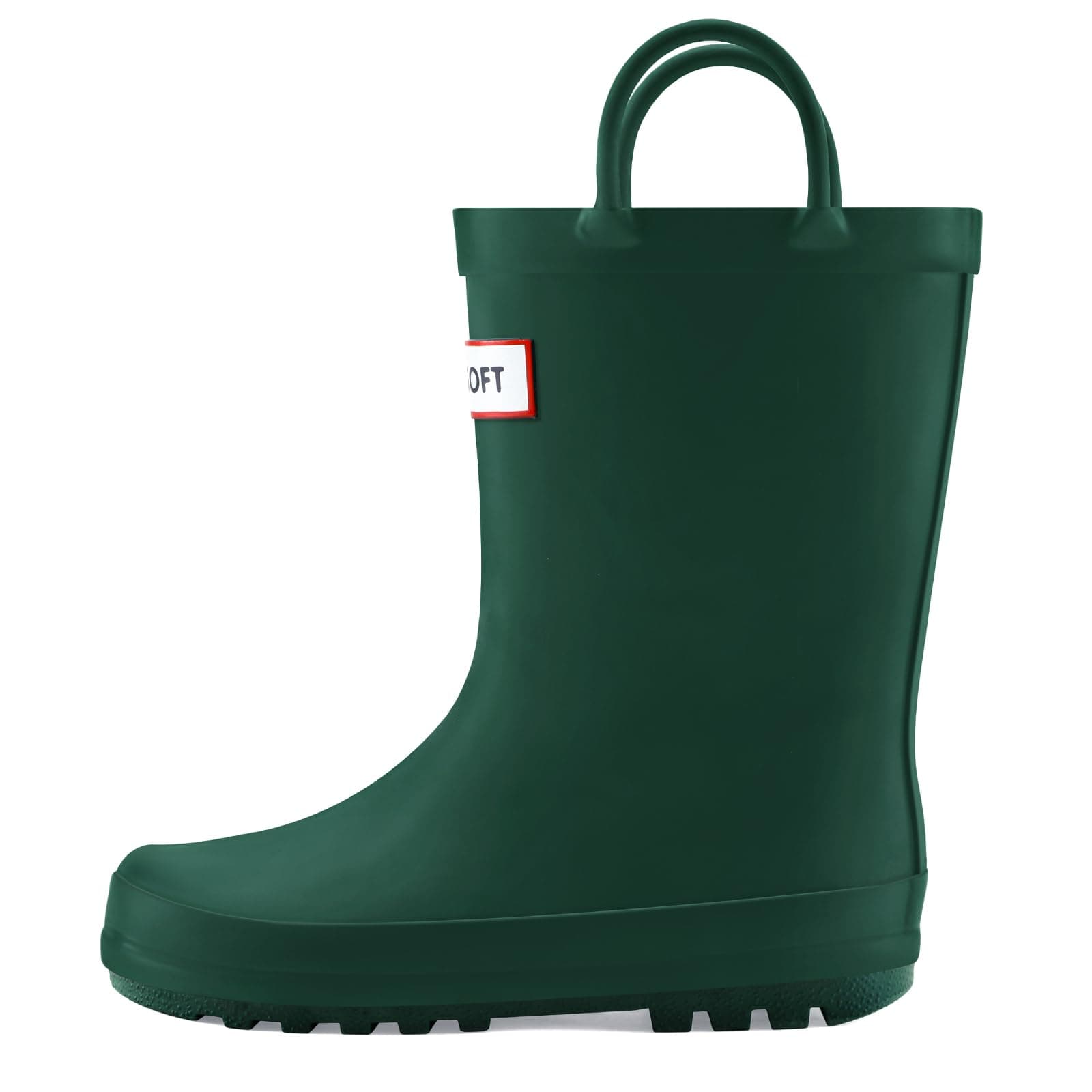 mysoft Kid Rain Boots Toddler Rubber Waterproof Boot Boy Girl with Handle | Pull on, Slip Resistant chez Amazon US
