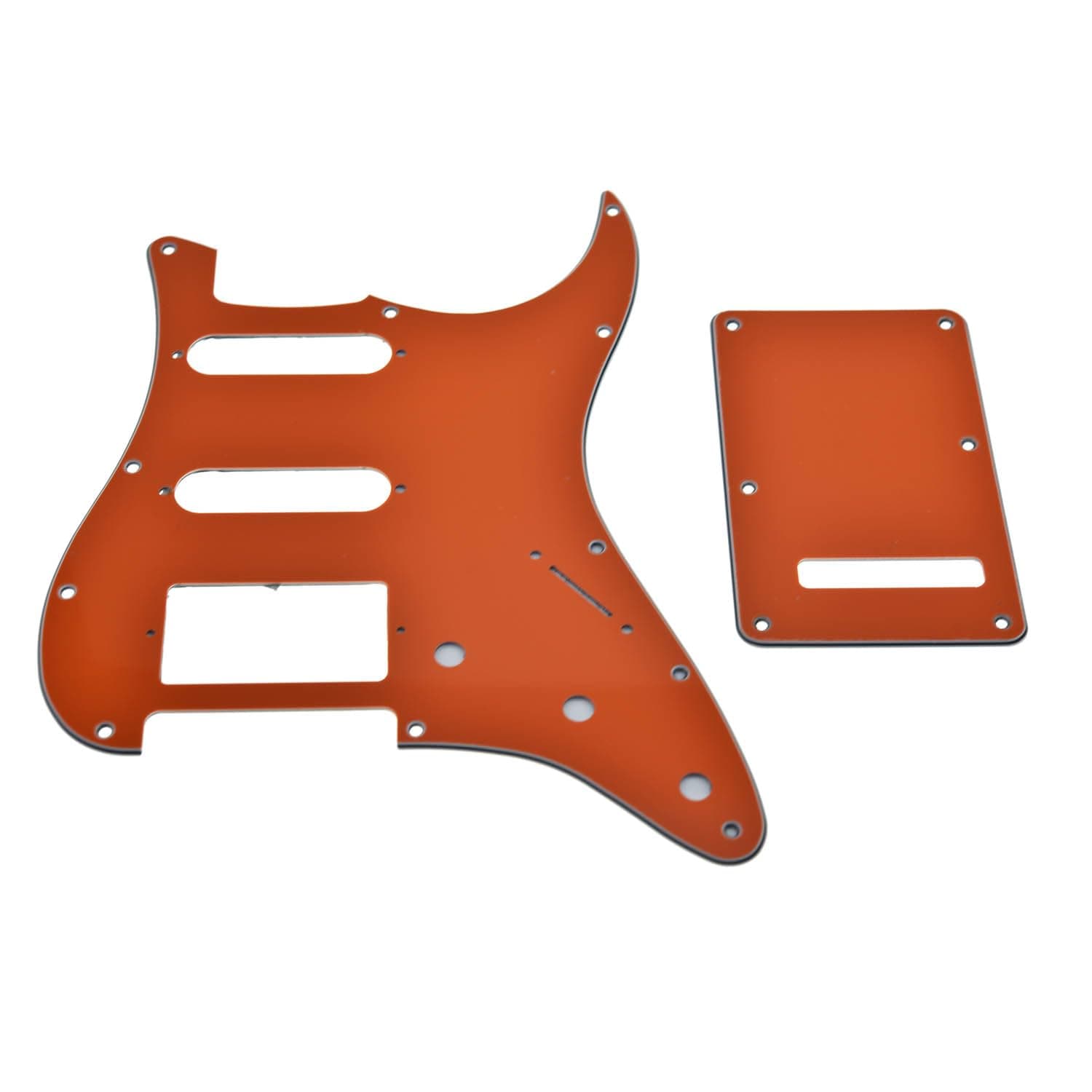 Dopro Strat HSS Guitar Pickguard ST Back Plate Tremolo Cover for USA/Mexican FD Strat Orange 3 Ply chez Amazon US