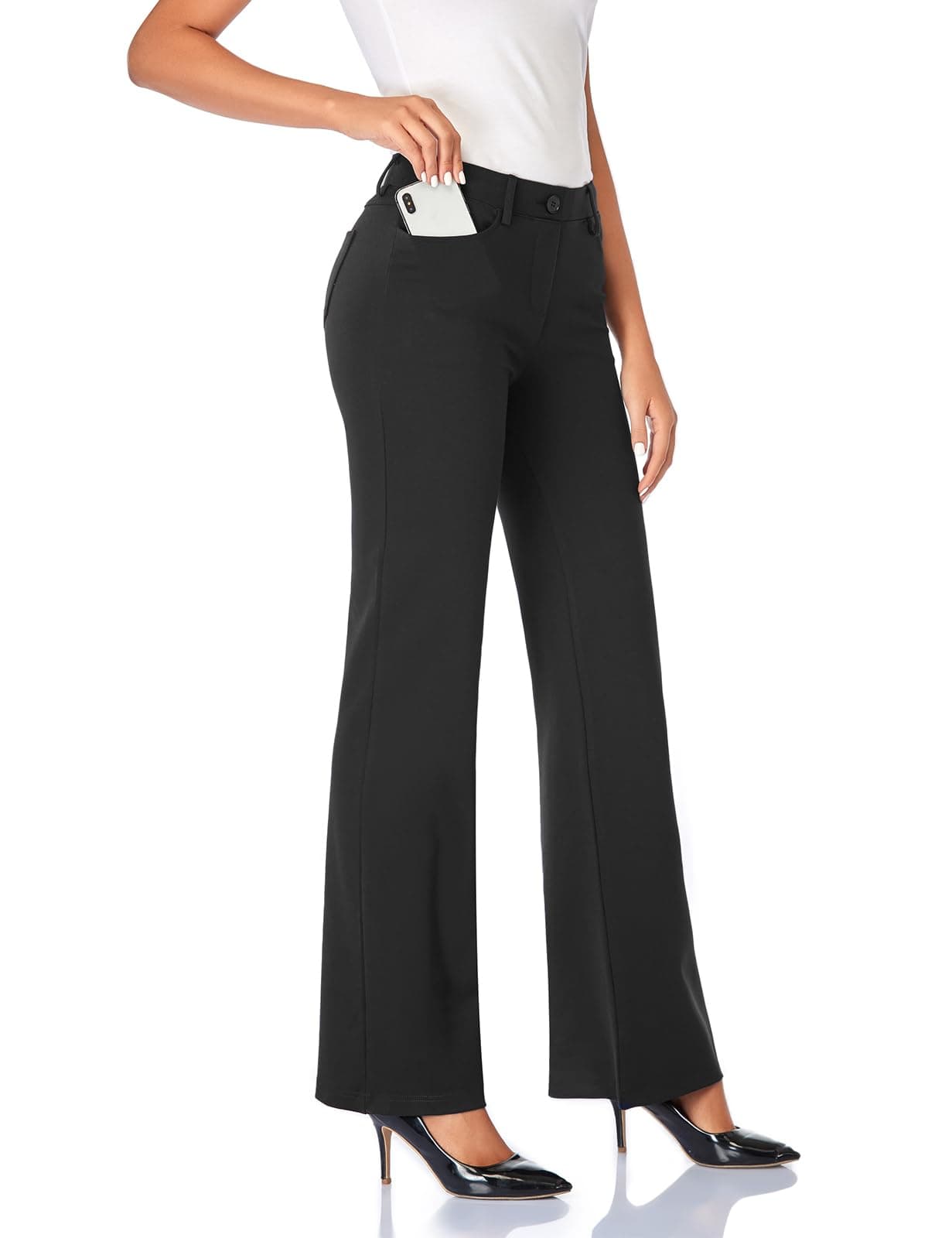 Tapata Women's 28''/30''/32''/34'' Stretchy Bootcut Dress Pants with Pockets Tall, Petite, Regular for Office Work Business chez Amazon US