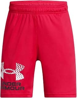 Under Armour Boys' Tech Logo Shorts, 600 RED, YL+ chez Amazon US