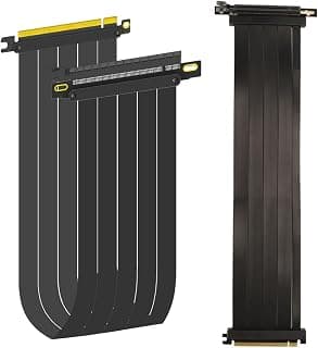 Câble d'extension PCIE 4.0 X16 haut débit, 40 cm pliable GPU avec connecteur à 90 degrés pour RTX4090 RX6950XT 40,1 cm chez Amazon Canada