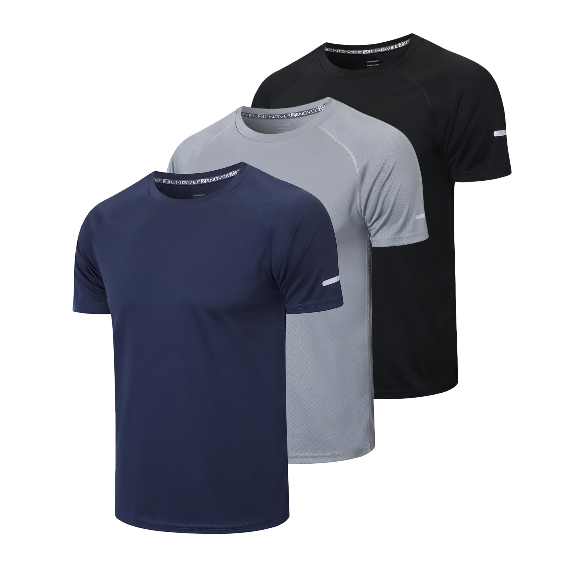 Gaiatiger 1/3 Pack Mens T-Shirts Quick Dry Short Sleeve Tops Running Shirts chez Amazon UK