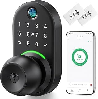 Keypad Smart Door Knob Lock, Yamiry Fingerprint Keyless Entry Handle Lock chez Amazon US