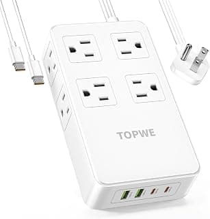 Power Strip Surge Protectoxr, 12-Port 100W PD USB-C, 10FT / 6.5FT Cord | Fast Charging Power Bar for Laptops... chez Amazon Canada