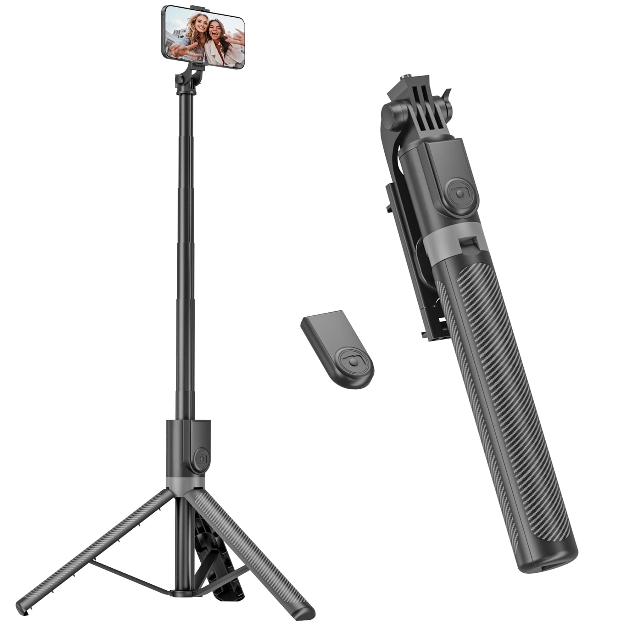 RISEOFLE Phone Tripod & Selfie Stick, 180cm Aluminum All in One Extendable Tripod for Smartphone, Portable Travel Phone Stand for... chez Amazon UK