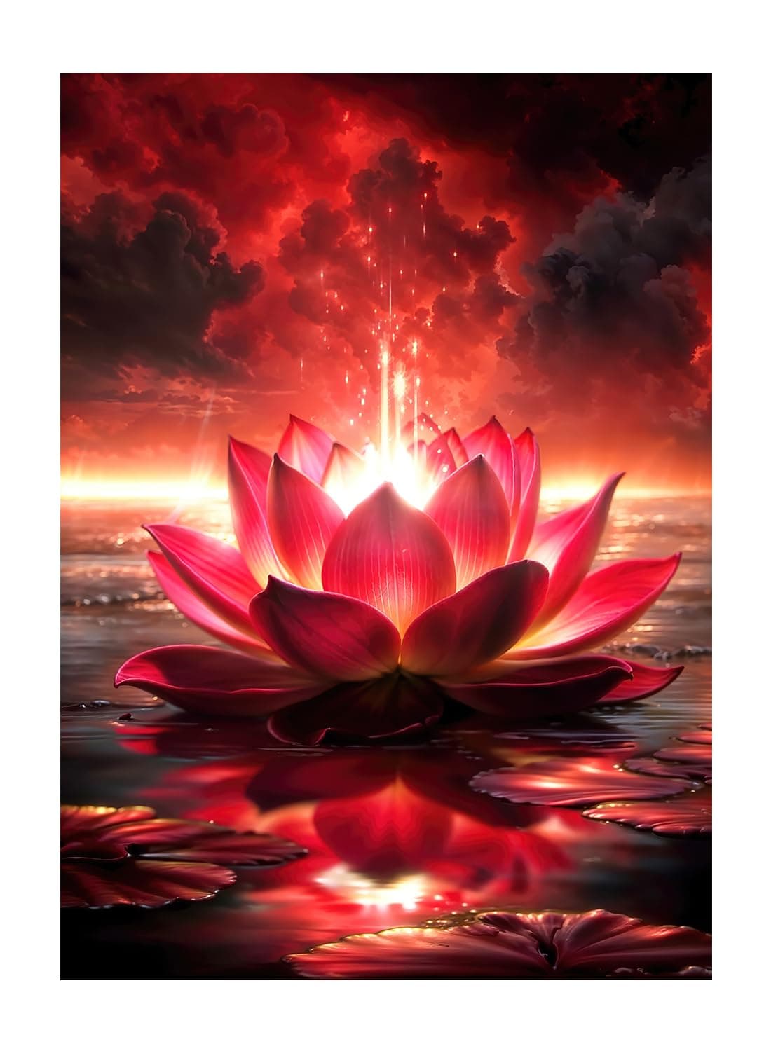 Katomula 100 MTG Card Sleeves with 100 Inner Sleeve, Textured Back Art Sleeves, Fit Standard Size Cards- Mountain Lotus chez Amazon US