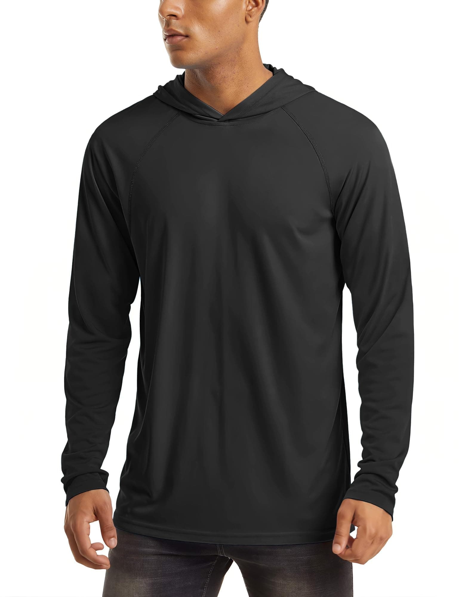 MAGCOMSEN Men's Hooded UPF 50+ Sun Protection T Shirts Long Sleeve Athletic Fishing Shirts Rash Guards chez Amazon US