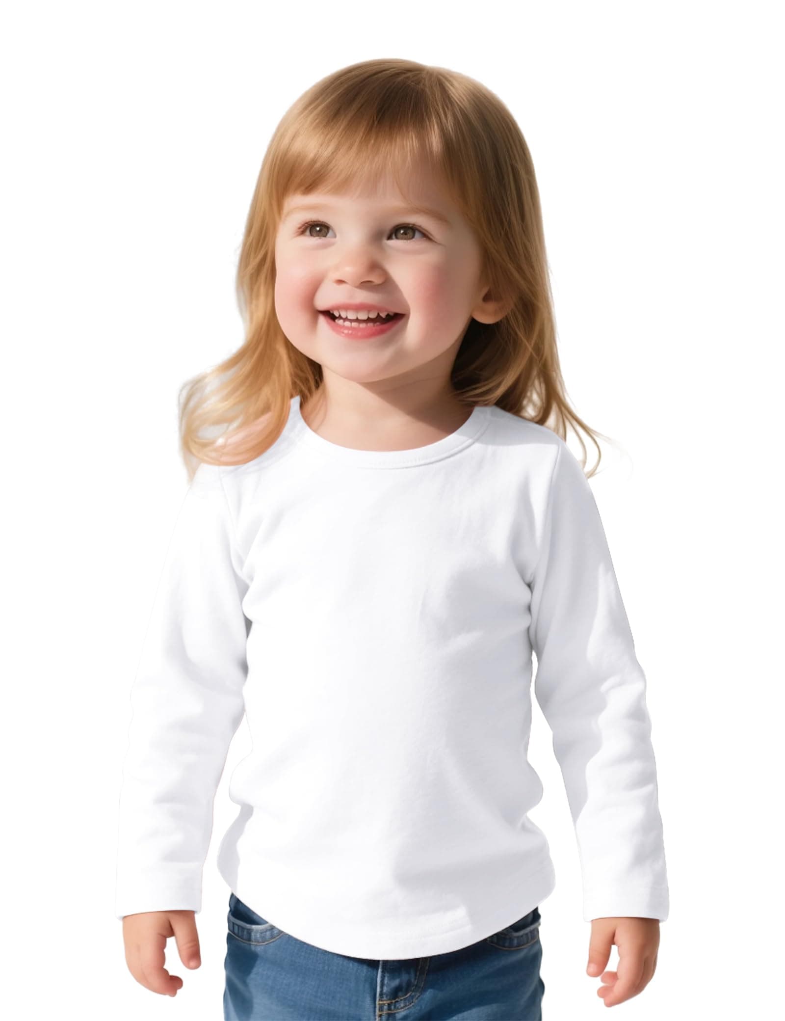 Witwot Toddler Girls Long Sleeve Shirts Soft Cotton Crewneck T-Shirts Tops | Baby Girls Basic Tees for 18M-5T chez Amazon US