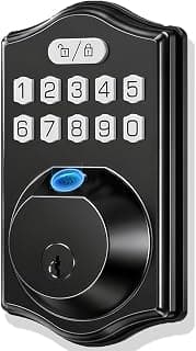 Keyless Entry Door Lock Deadbolt: 0.3s Fingerprint Recognition - Front Door chez Amazon US