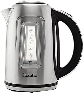 Chantal 1.8 QT Jupiter Electric Kettle, Stainless Steel, Silver chez Amazon US