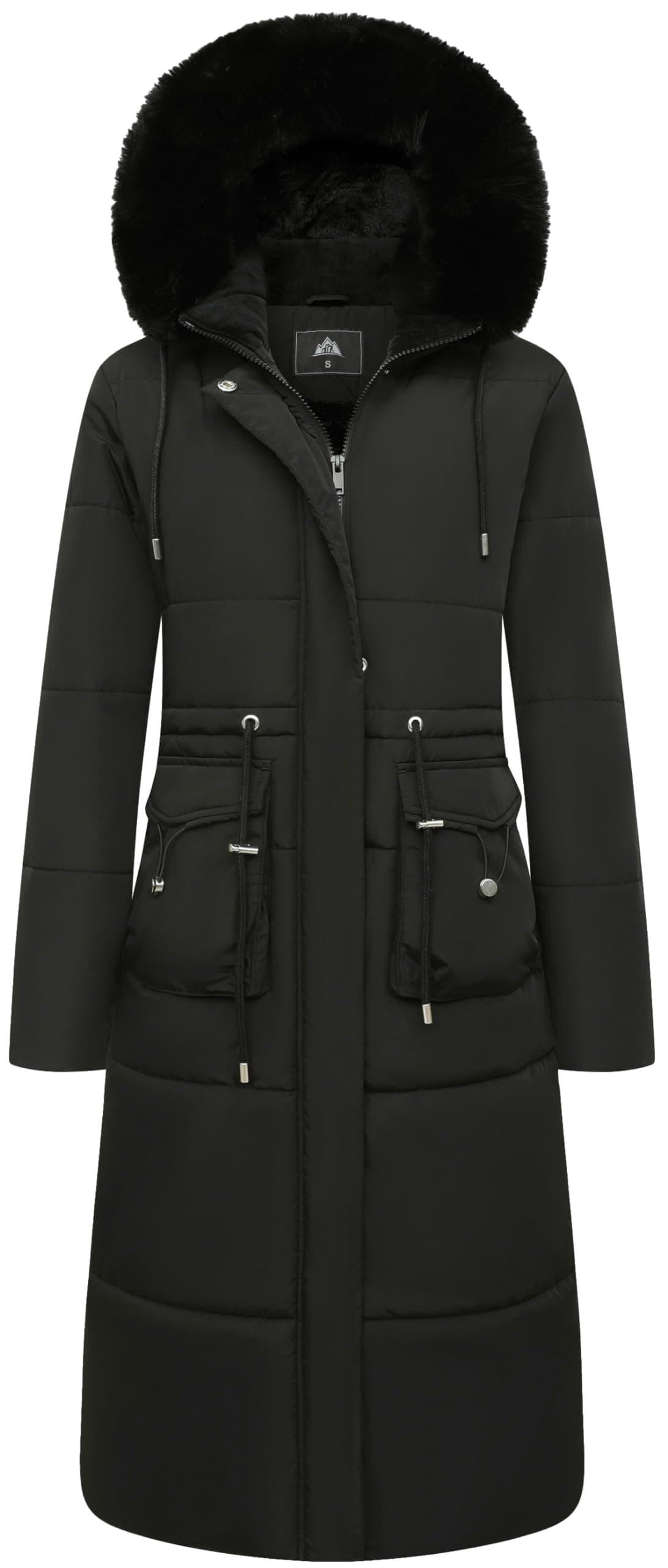 MOERDENG Women's Long Winter Puffer Coat Waterproof Warm Maxi Down Jacket | Faux Fur Removable Hood Parka Thick,Warm and Windproof Overcoat