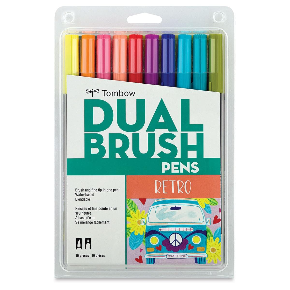 Tombow 56217 Dual Brush Pen Art Markers, Retro, 10-Pack. Blendable, Brush and Fine Tip Markers chez Amazon US