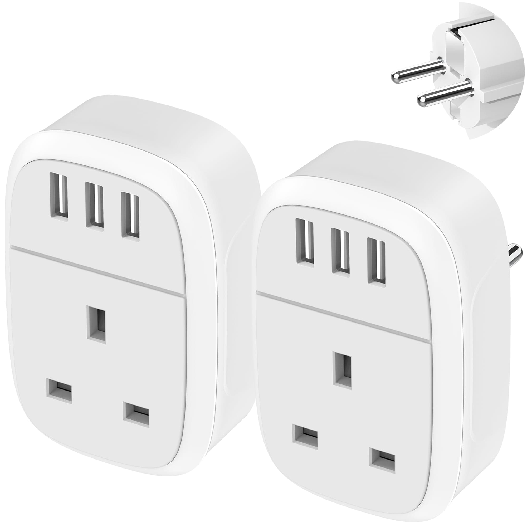UK to European Adapter Plug,2Pack chez Amazon UK