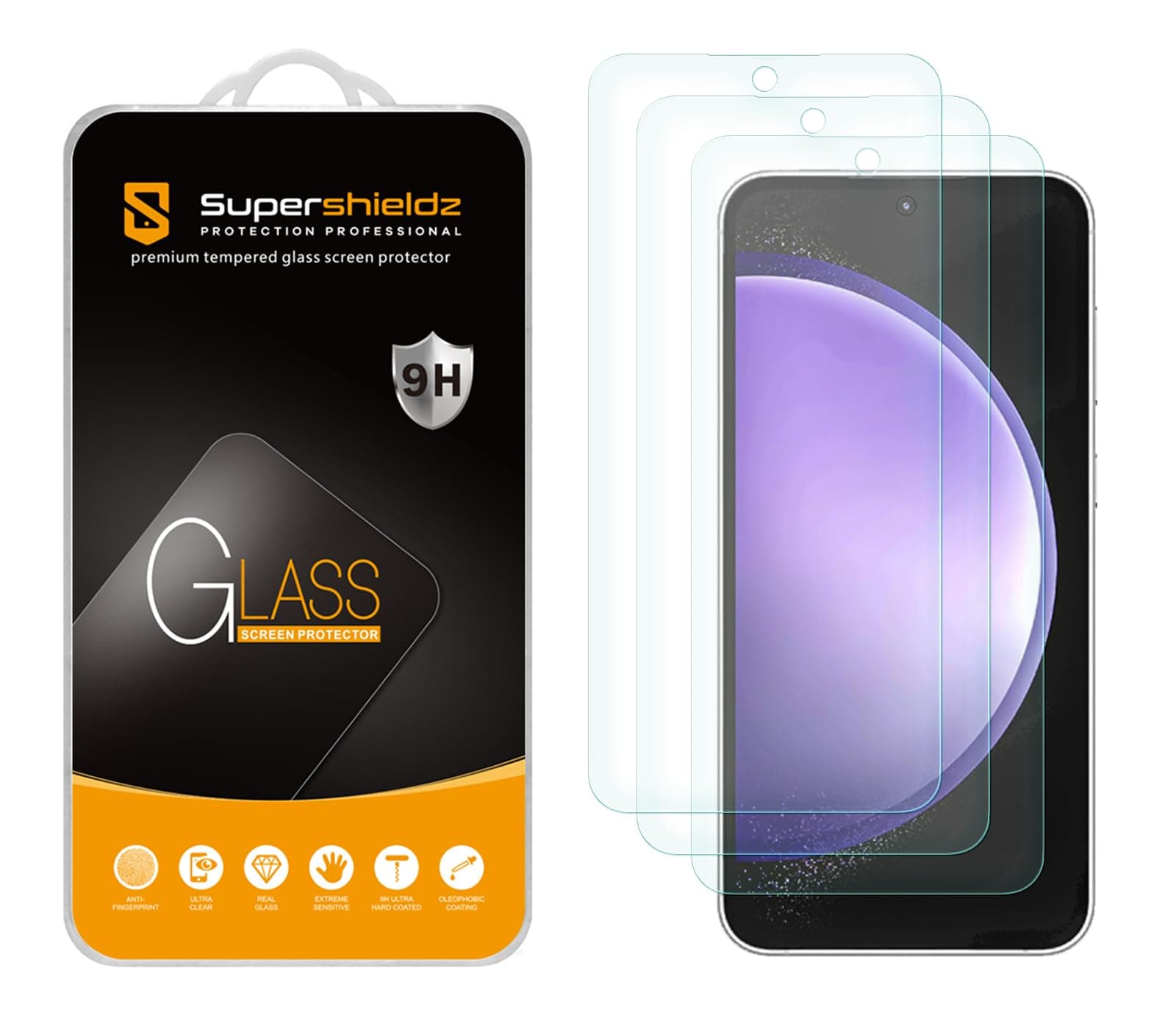 Supershieldz (3 Pack) Designed for Samsung (Galaxy S24 FE) [FE Model Only] Tempered Glass Screen Protector, Anti Scratch, Bubble Free chez Amazon US