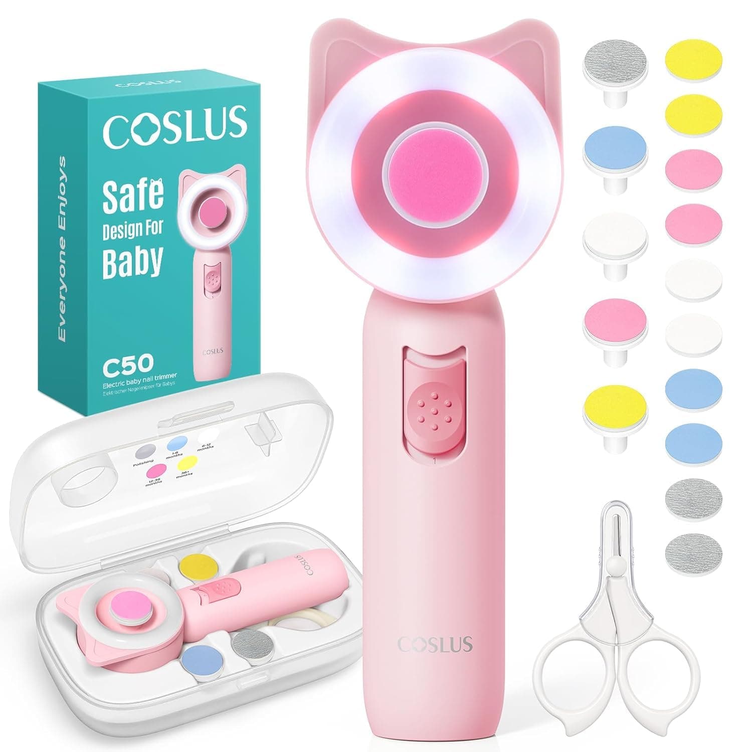 COSLUS C50 Baby Electric Nail File 16 in1, Safe for Trim Grind Gentle chez Amazon UK