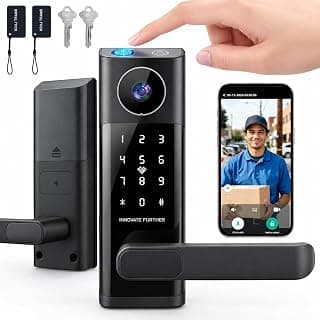 Smart Door Lock with Video Doorbell & Fingerprint,Security Front Door Locks chez Amazon US