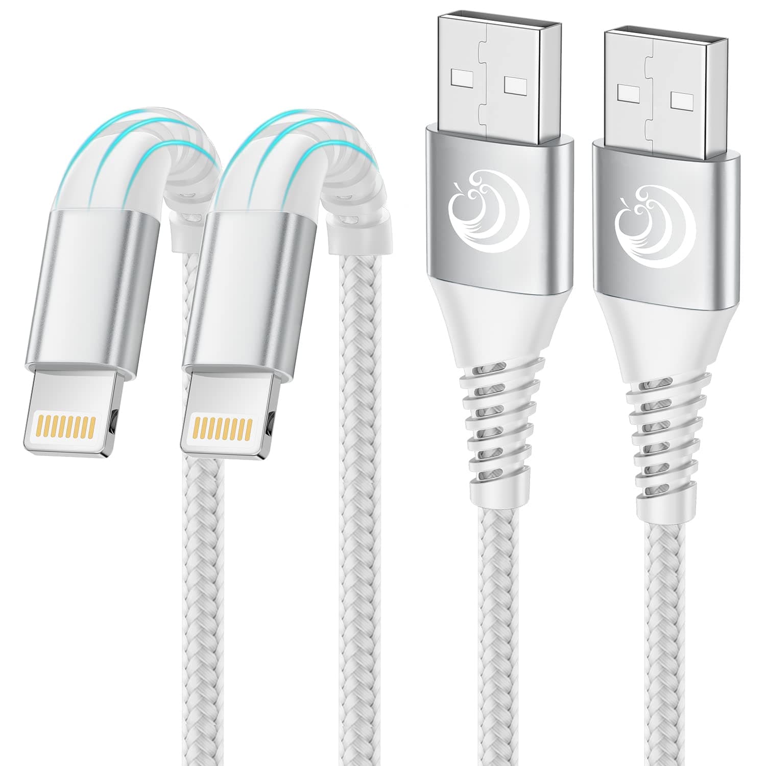 iPhone Charger Cable [1M+2M 2Pack] MFi Certified Lightning Cable Fast Charging Phone Cable Lead Nylon chez Amazon UK
