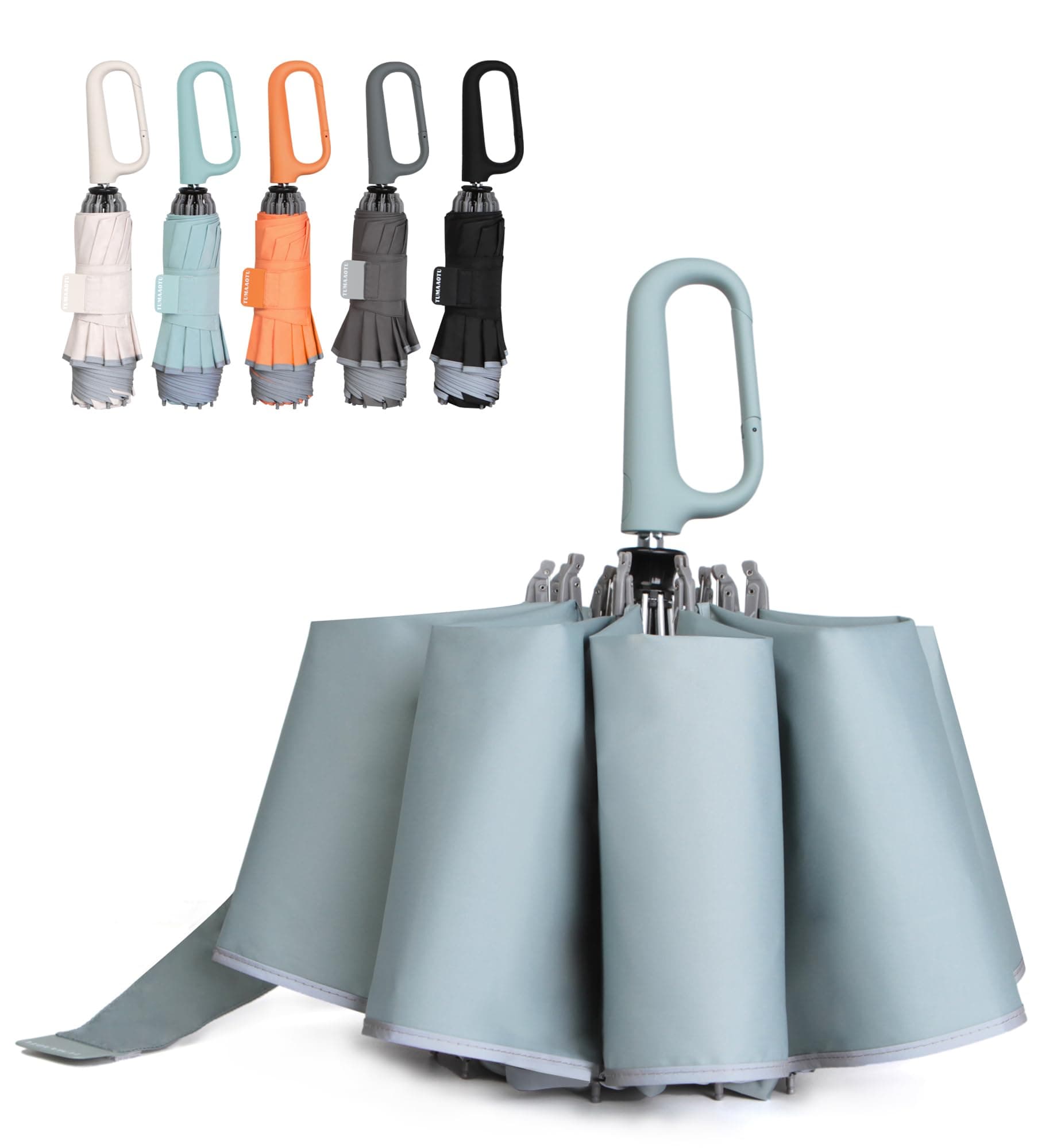 QWB Inverted Umbrella With Auto Open Close Windproof Compact Travel chez Amazon US