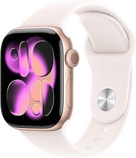 Apple Watch Series 11 [GPS 42mm] Smartwatch with Rose Gold Case and Light Blush Sport chez Amazon Canada