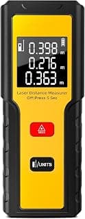 165ft Laser Distance Meters, Packet-Size Laser Measuring Tool chez Amazon US