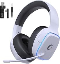 2.4GHz Wireless Gaming Headsets for PS5, PS4, PC, Switch - Bluetooth 5.3 Gaming Headphones with Noise Canceling Mic, 7.1 Surround... chez Amazon Canada