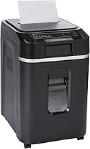 Amazon Basics 200-Sheet Auto Feed Cross-Cut Paper Shredder, High Security P-4, Anti-Jam, 8.5 Gallon Pullout Bin, Black chez Amazon US