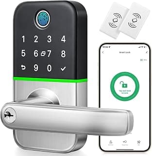 Keypad Smart Door Lock with Handle: Kucacci Keyless Entry Door Lock - Smart Lock for Front Door - Electronic Door Lock with chez Amazon US