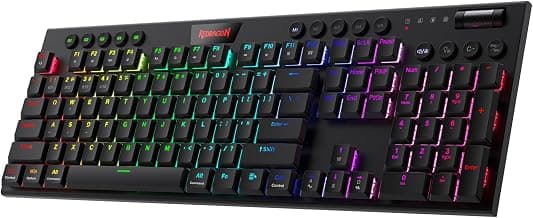 Redragon K618 PRO Wireless Ultra-Thin Gaming Keyboard, Macro & Media Scroll chez Amazon US